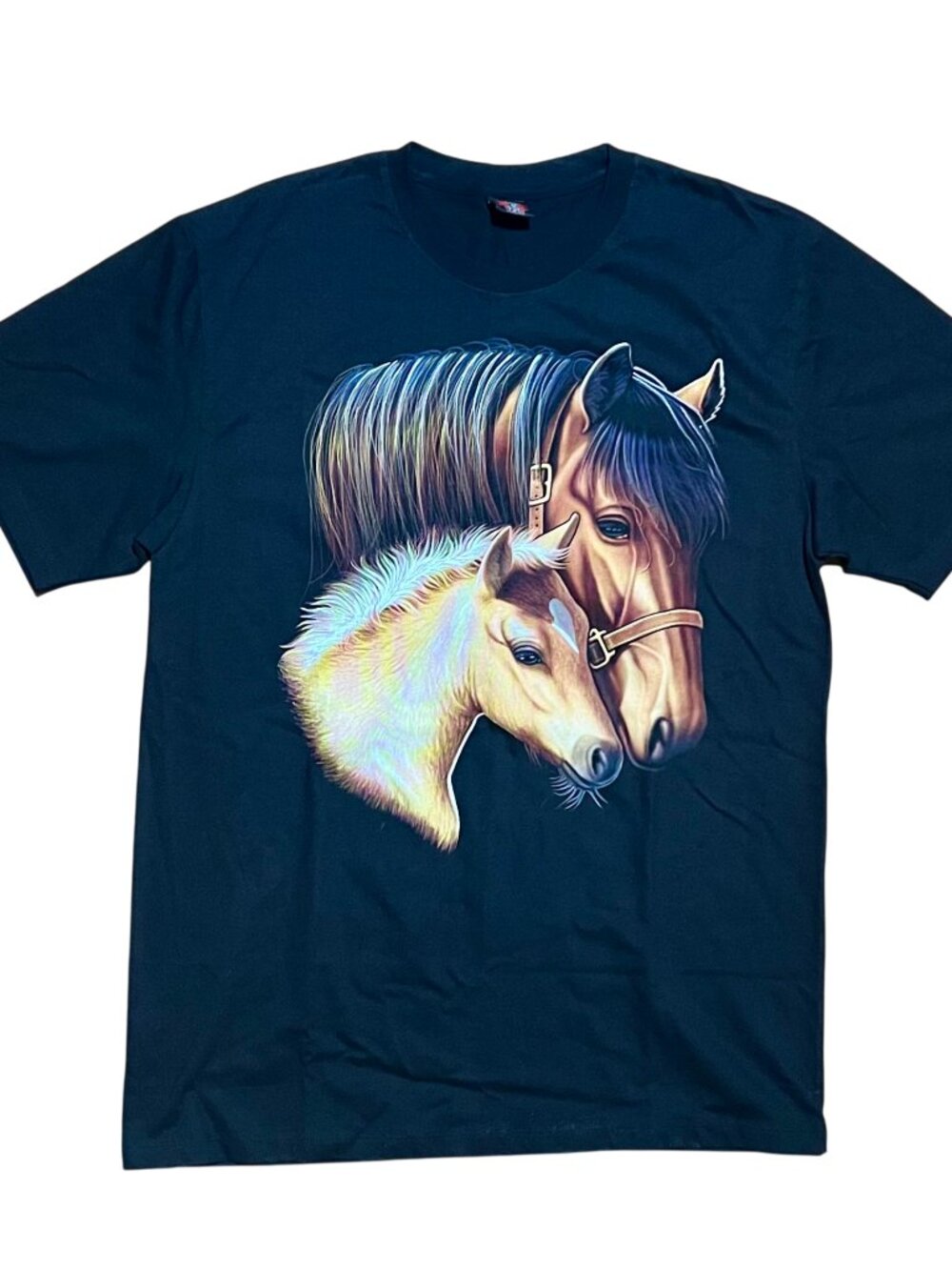 Horse and Foal Rock Yeah/Yeah! Double-Sided Graphic T-Shirt, Men's XL